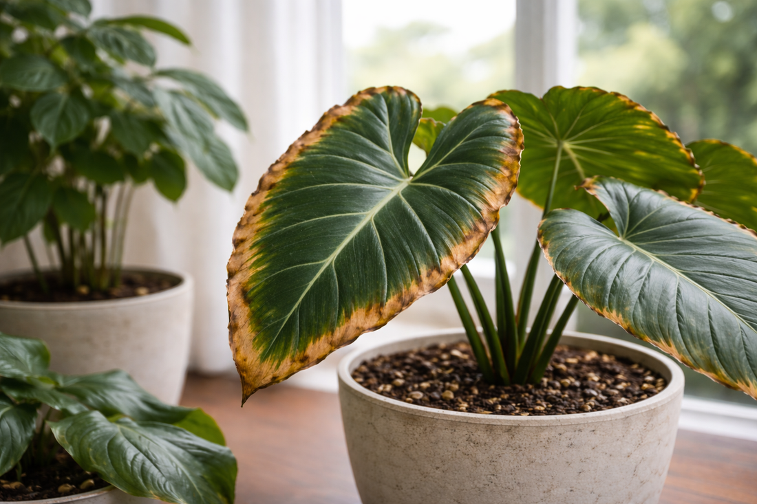 Pourquoi les feuilles de ma plante brunissent ou sèchent sur les bords ?
